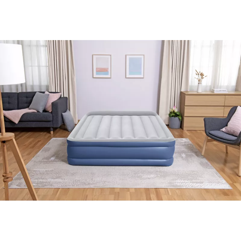 Bestway Tritech luchtbed Queen met ingebouwde AC-pomp en antimicrobiële coating 2,03 m x 1,52 m x 46 cm