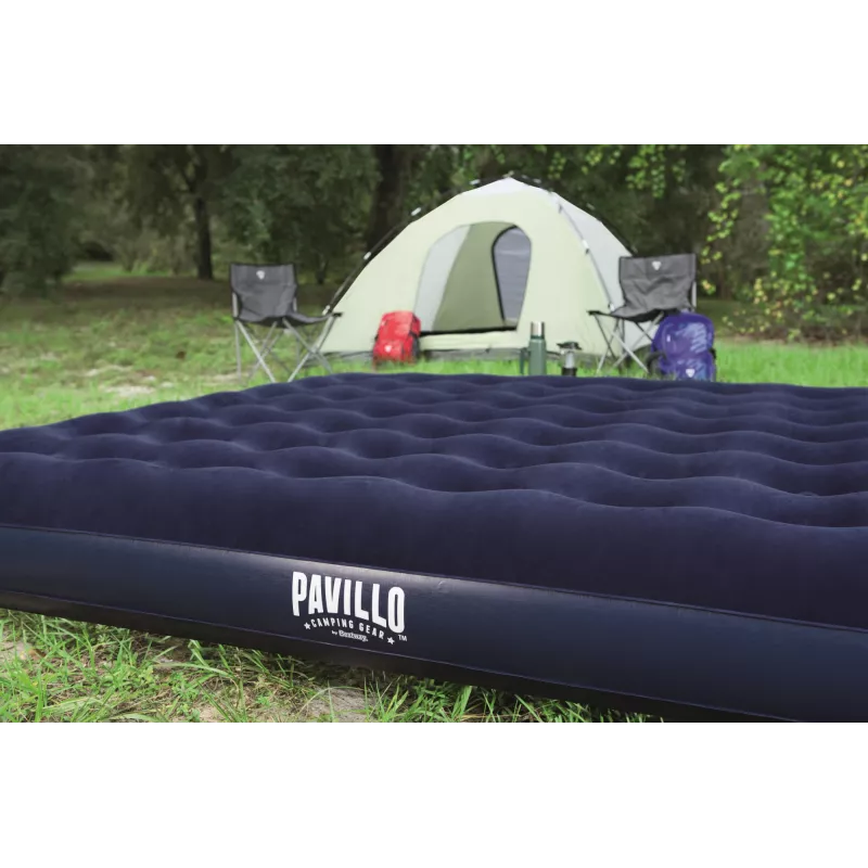 Bestway Flocked Airbed – King – 2,03 m x 1,83 m x 22 cm, dubbel luchtbed