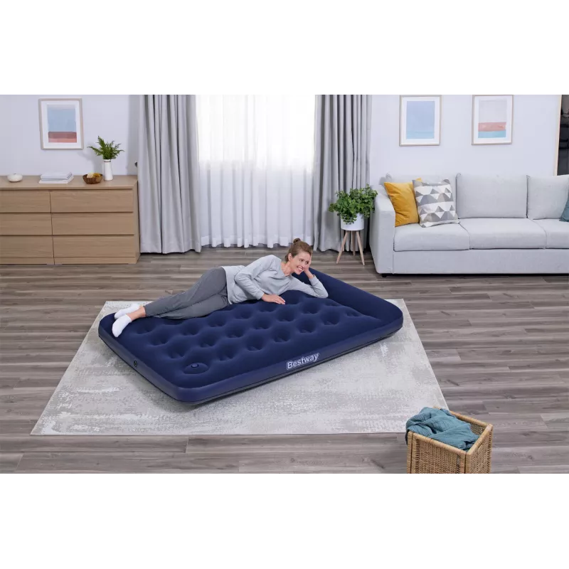 Bestway luchtbed Full met ingebouwde voetpomp 1,91 m x 1,37 m x 28 cm