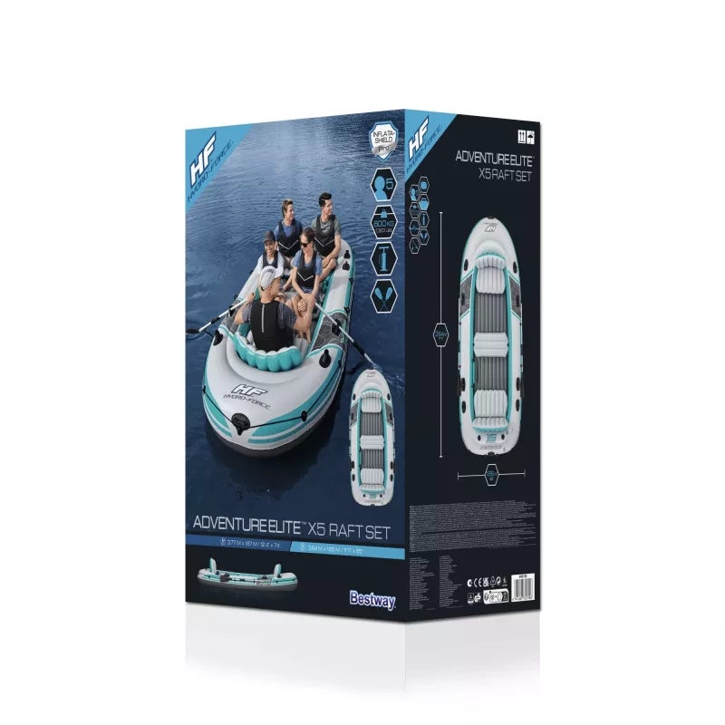 Bestway Hydro-Force Adventure Elite X5 opblaasbare raft-set 3,64 m