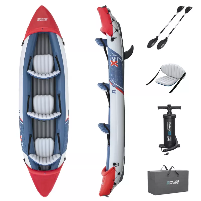 Bestway Hydro Force Rapid X3 opblaasbare kajak-set voor 3 personen 3,81 m