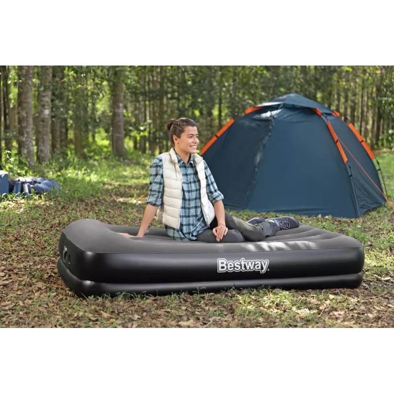 Bestway Tritech Twin luchtbed met ingebouwde USB-pomp 1,91 m x 97 cm x 36 cm