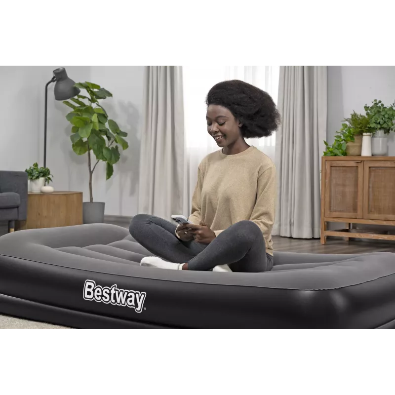 Bestway Tritech Twin luchtbed met ingebouwde USB-pomp 1,91 m x 97 cm x 36 cm