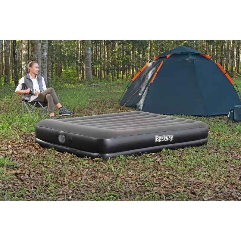 Bestway Tritech Queen luchtbed met ingebouwde USB-pomp 2,03 m x 1,52 m x 36 cm