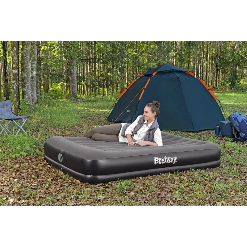 Bestway Tritech Queen luchtbed met ingebouwde USB-pomp 2,03 m x 1,52 m x 36 cm