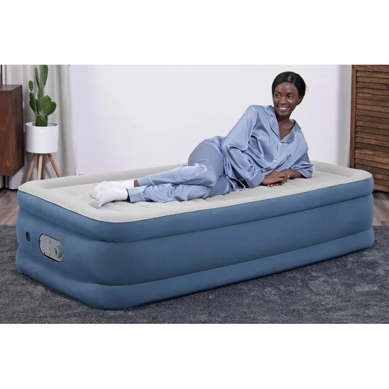 Bestway AlwayzAire Twin luchtbed met ingebouwde dubbele pomp 1,91 m x 97 cm x 46 cm