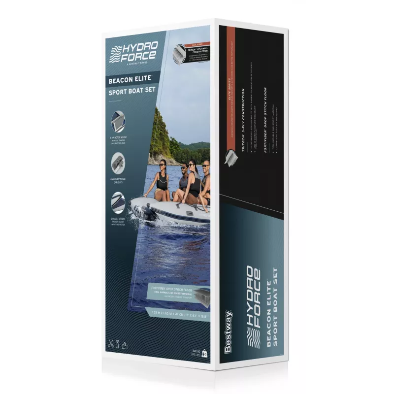 Bestway Hydro Force Beacon Elite opblaasbare sportboot-set voor 5 personen 3,35 m
