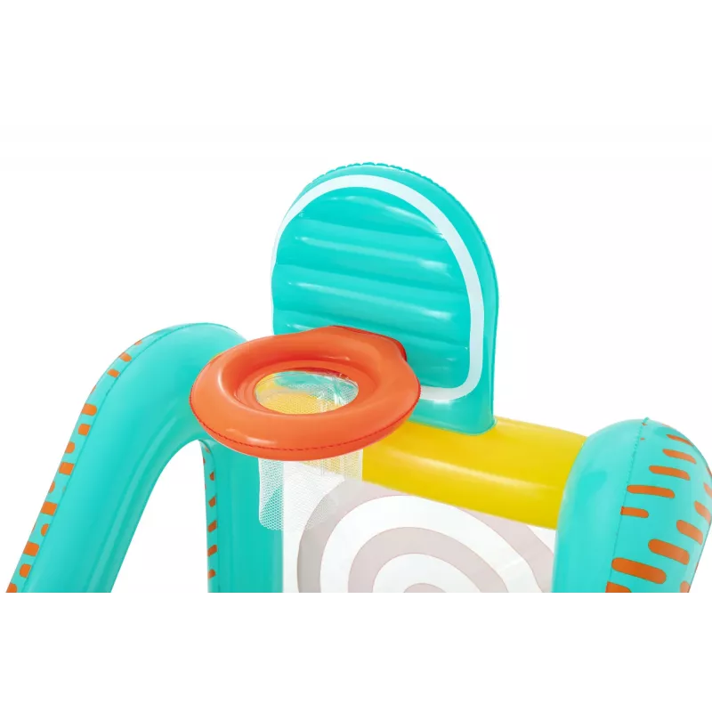 Bestway Perfect Aim 3-in-1 opblaasbaar yardspeelgoed, opblaasbaar speelcentrum, 5 jaar, polyvinylchloride (PVC), veelkleurig