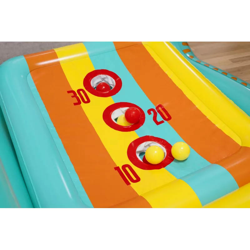 Bestway Perfect Aim 3-in-1 opblaasbaar yardspeelgoed, opblaasbaar speelcentrum, 5 jaar, polyvinylchloride (PVC), veelkleurig