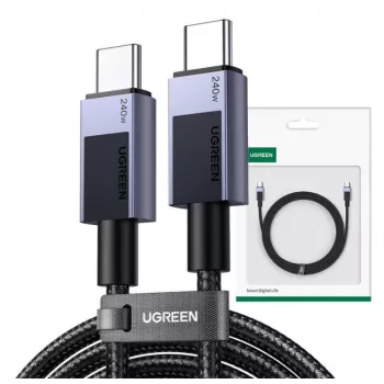 Ugreen 45068 USB-kabel 2 m USB C 0,48 Gbit/s 240 W zwart, grijs