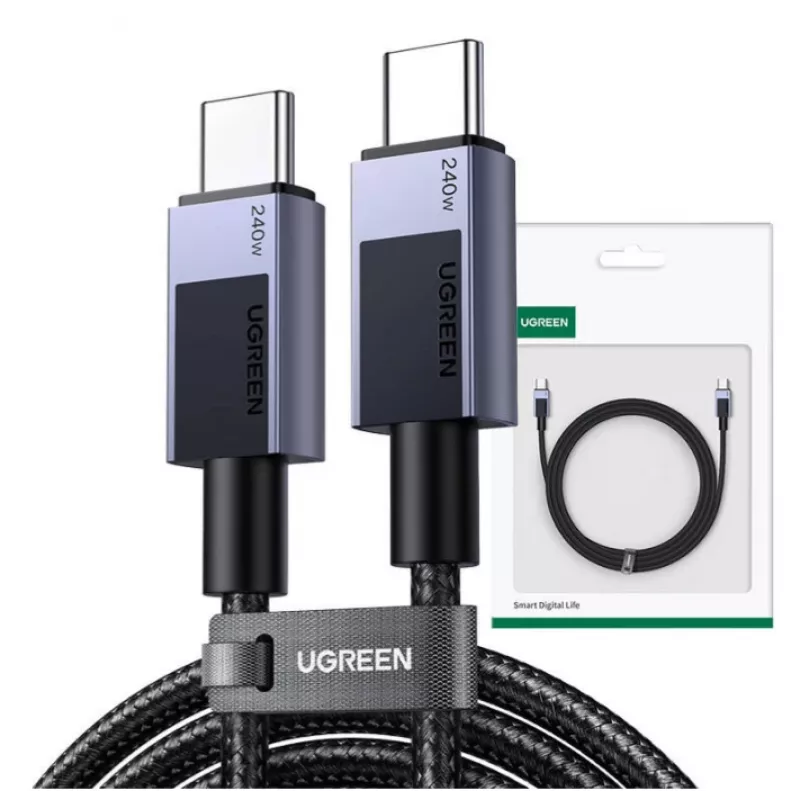 Ugreen 45068 USB-kabel 2 m USB C 0,48 Gbit/s 240 W zwart, grijs