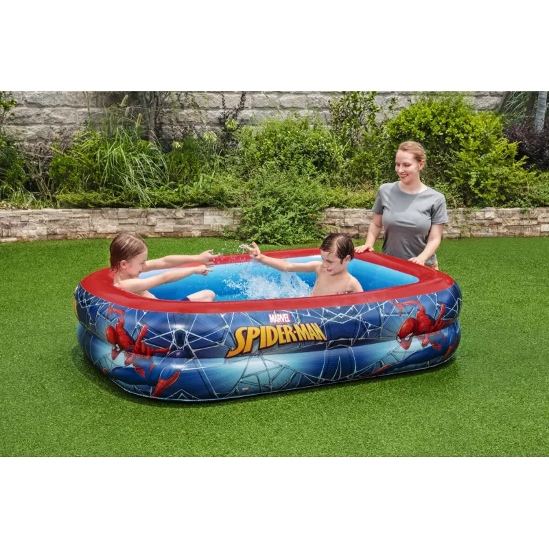 Bestway speelzwembad, opblaasbaar zwembad, 450 L, rechthoekig, 6 jaar, Spider-Man, vinyl