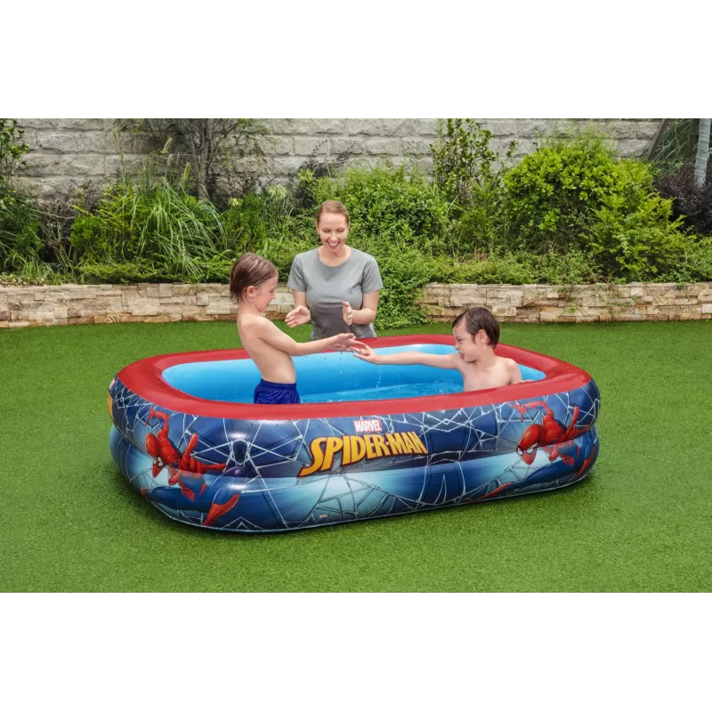 Bestway speelzwembad, opblaasbaar zwembad, 450 L, rechthoekig, 6 jaar, Spider-Man, vinyl