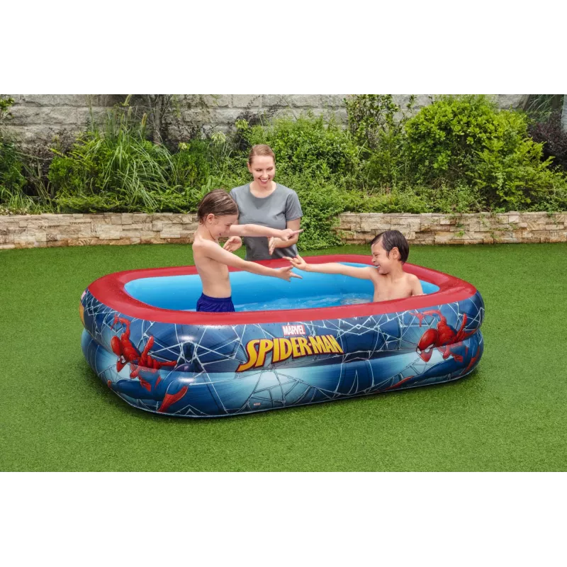 Bestway speelzwembad, opblaasbaar zwembad, 450 L, rechthoekig, 6 jaar, Spider-Man, vinyl