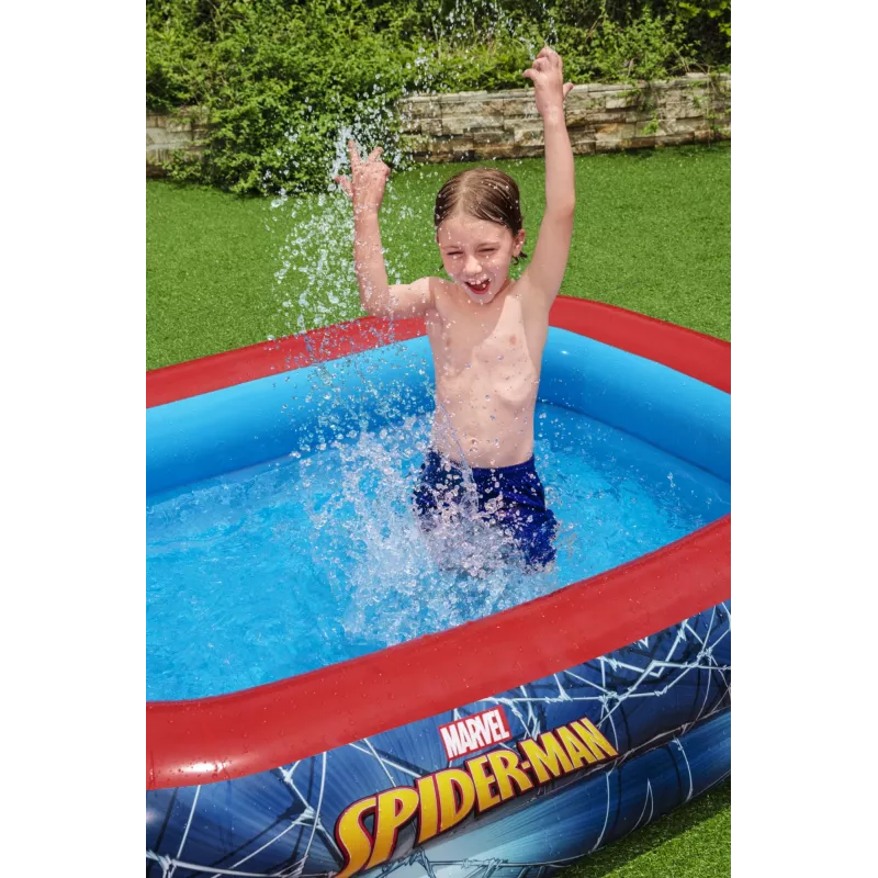 Bestway speelzwembad, opblaasbaar zwembad, 450 L, rechthoekig, 6 jaar, Spider-Man, vinyl