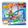 Hot Wheels Action Loop Cyclone Challenge banenset met speelgoedauto op schaal 1:64, eenvoudige opberging