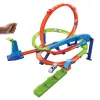 Hot Wheels Action Loop Cyclone Challenge banenset met speelgoedauto op schaal 1:64, eenvoudige opberging