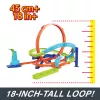Hot Wheels Action Loop Cyclone Challenge banenset met speelgoedauto op schaal 1:64, eenvoudige opberging