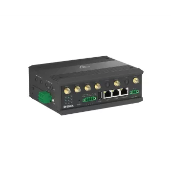 D-Link 5G IIoT gateway, mobiele gateway, zwart, Gigabit Ethernet, 10,100,1000 Mbit/s, 802.11a, 802.11b, 802.11g, Wi-Fi 4 (802.11n), Wi-Fi 5 (802.11ac), 300,866 Mbit/s