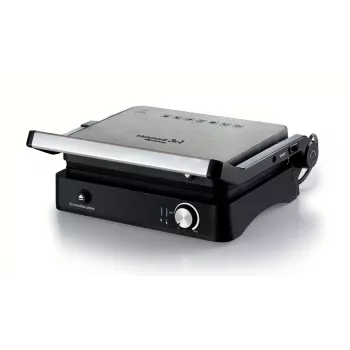 Ariete 1934 MetalGrill 3in1, elektrische grill voor gemengd grillen, 2000 W, 3 bereidingsmodi, antiaanbakplaten, zilver/zwart