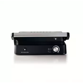 Ariete 1934 MetalGrill 3in1, elektrische grill voor gemengd grillen, 2000 W, 3 bereidingsmodi, antiaanbakplaten, zilver/zwart
