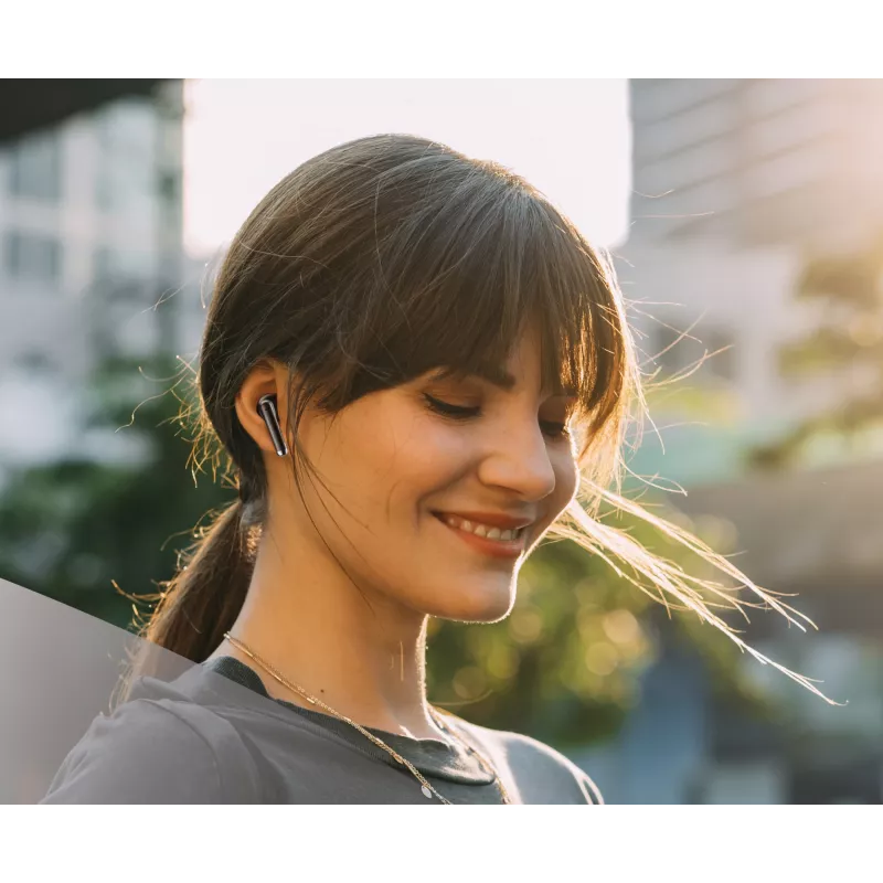 Music Sound Breeze capsule-bluetooth-oordopjes met gekleurde etui