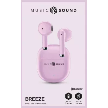 Music Sound Breeze capsule-bluetooth-oordopjes met gekleurde etui