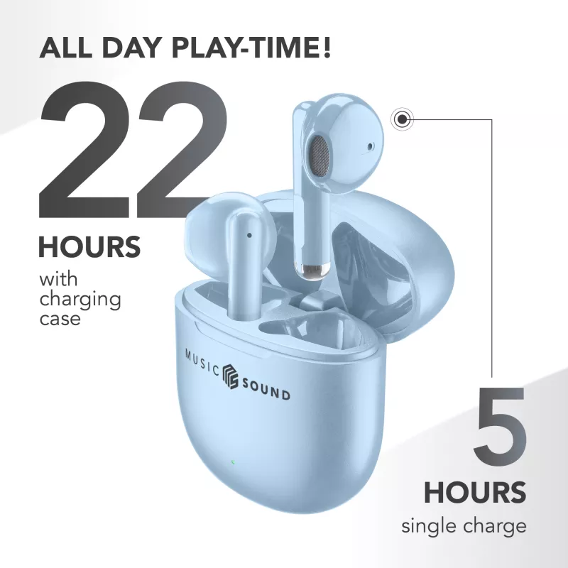 Music Sound Breeze In-ear-hoofdtelefoon in capsule-stijl met gekleurde case