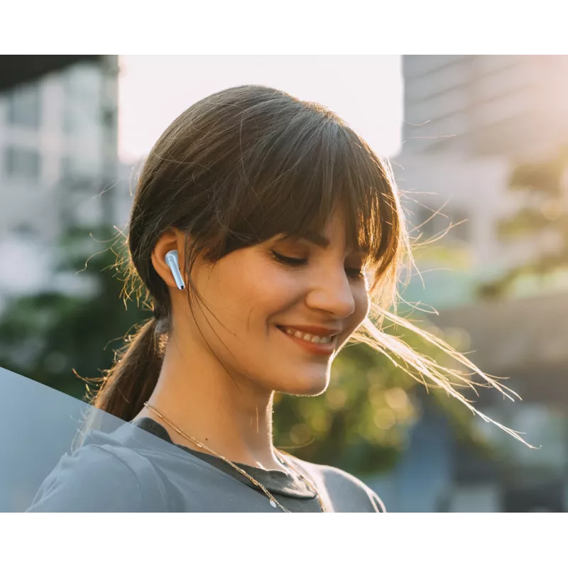 Music Sound Breeze In-ear-hoofdtelefoon in capsule-stijl met gekleurde case