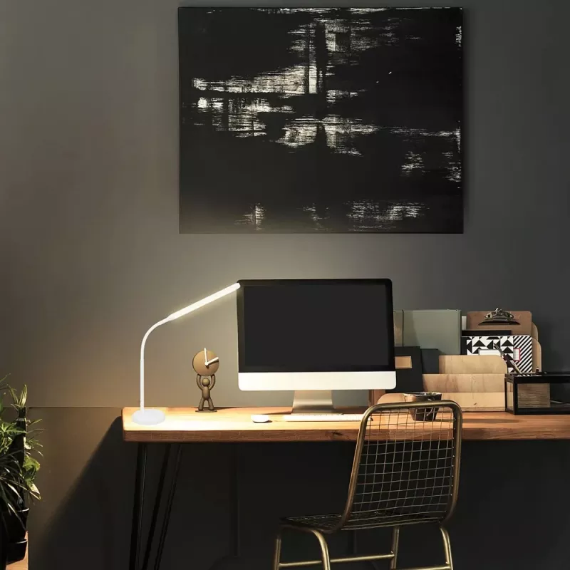 Techly I-LAMP-DSK10 Tafellamp Niet-vervangbare lamp 5,5 W LED G Wit
