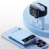 Techly I-CHARGE-10LCDBL Powerbank Lithium-polymeer (LiPo) 10000 mAh Draadloos laden Blauw