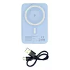 Techly I-CHARGE-10LCDBL Powerbank Lithium-polymeer (LiPo) 10000 mAh Draadloos laden Blauw