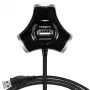 Axagon HUE-X3B Interface-hub USB 2.0 480 Mbit/s zwart