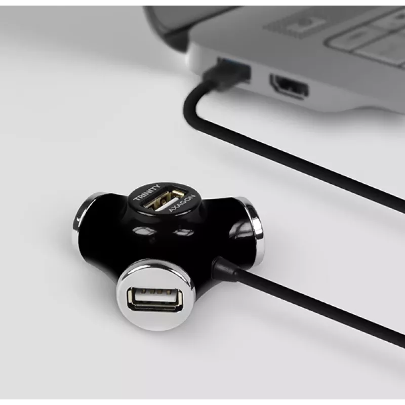 Axagon HUE-X3B Interface-hub USB 2.0 480 Mbit/s zwart