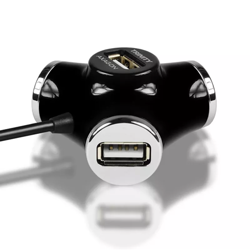 Axagon HUE-X3B Interface-hub USB 2.0 480 Mbit/s zwart