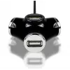 Axagon HUE-X3B Interface-hub USB 2.0 480 Mbit/s zwart