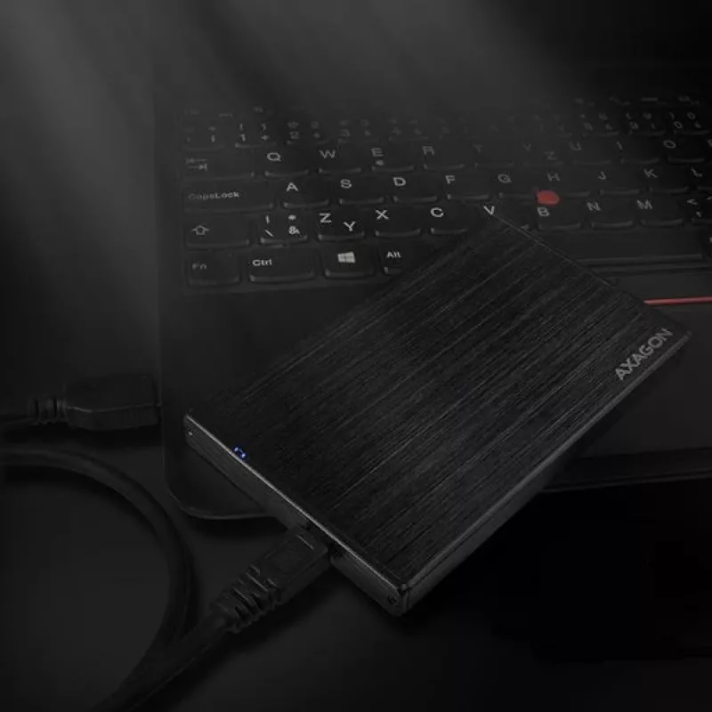 AXAGON EE25-XA - HDD / SSD-behuizing - 2.5 inch - SATA - Serial ATA II - Serial ATA III - 0,48 Gbit/s - USB-connectiviteit - zwart