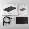 AXAGON EE25-XA - HDD / SSD-behuizing - 2.5 inch - SATA - Serial ATA II - Serial ATA III - 0,48 Gbit/s - USB-connectiviteit - zwart