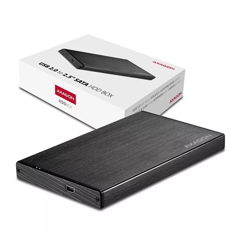 AXAGON EE25-XA - HDD / SSD-behuizing - 2.5 inch - SATA - Serial ATA II - Serial ATA III - 0,48 Gbit/s - USB-connectiviteit - zwart