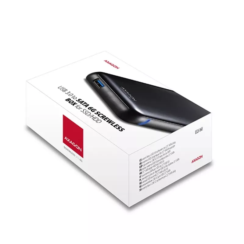 AXAGON EE25-S6B - HDD / SSD-behuizing - 2.5 inch - SATA - Serial ATA II - Serial ATA III - 5 Gbit/s - USB-connectiviteit - zwart