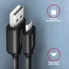 Axagon BUMM-AM10TB USB-kabel USB 2.0 0,6 m Micro-USB B USB A 0,48 Gbit/s zwart