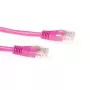 ACT roze 0.5 meter U/UTP CAT6 patchkabel met RJ45-stekkers