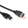 ACT USB 3.0 A-stekker – USB A-bus 2,00 m, 2 m, USB A, USB A, USB 3.2 Gen 1 (3.1 Gen 1), stekker/bus, zwart
