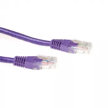 ACT paars 10 meter U/UTP CAT6A patchkabel met RJ45-stekkers