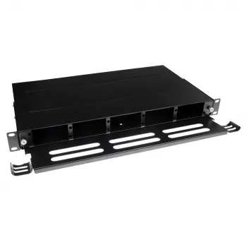 ACT fiberpanel high density voor 5 MTP®-MPO-cassettes, PG11, PG13, zwart, metaal