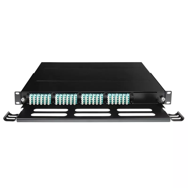 ACT fiberpanel high density voor 5 MTP®-MPO-cassettes, PG11, PG13, zwart, metaal