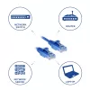 ACT Blauw 5 meter LSZH U/UTP CAT6 datacenter slimline patchkabel rastnasenvrij met RJ45-stekkers