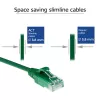 ACT Groen 10 meter LSZH U/UTP CAT6 datacenter slimline patchkabel, rastnasenvrij met RJ45-stekkers
