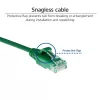 ACT Groen 10 meter LSZH U/UTP CAT6 datacenter slimline patchkabel, rastnasenvrij met RJ45-stekkers