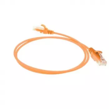 ACT Oranje 1 meter LSZH U/UTP CAT6 datacenter slimline patchkabel rastnasenvrij met RJ45-stekkers